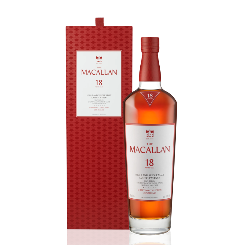 The Macallan 18 Year Old Sherry Oak Cask Single Malt Scotch Whisky 2025 Edition 700ml
